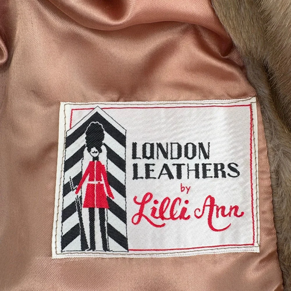 Vintage London Leathers by Lilli Ann Suede & Faux Fur Belted Jacket - Size Small - Picture 5 of 8